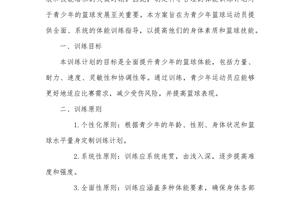 美国青少年篮球训练计划